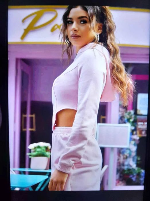 Conjunto fato de treino rosa XL novo