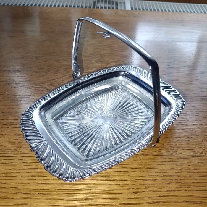 Вінтажні посріблені підноси Підставка для столових приборів Чаша
