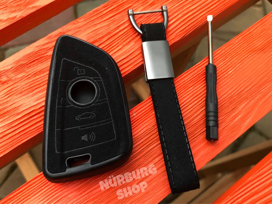 Замшевый чехол на ключ БМВ Ф15 Ф16 G01 G05 G06 G07 G12 G20 G22 G30