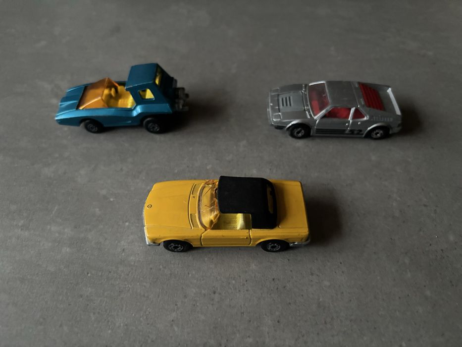 Resoraki Matchbox 3X Mercedes BMW Coopa made in England