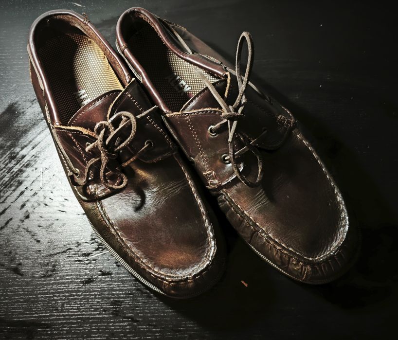 Sapatos de vela mocasines marca Alex n 44
N 44- 44.5 couro pele natu