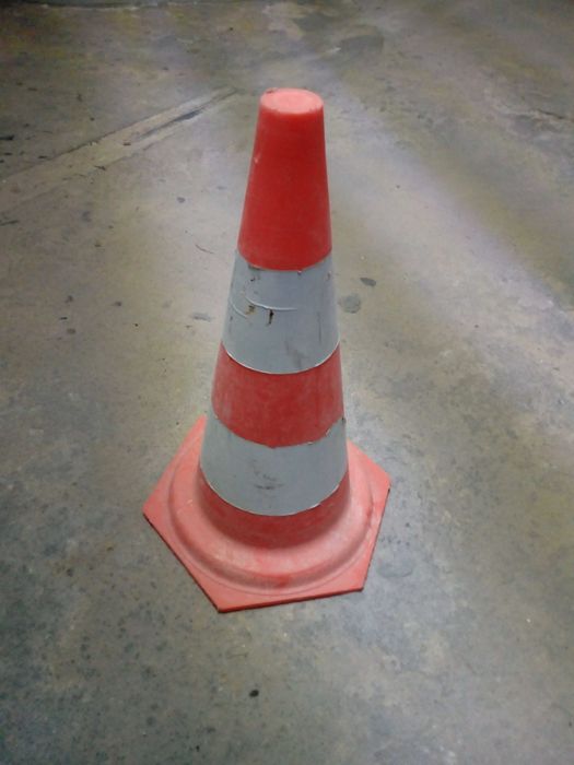 Cones sinalização obras 50 cm com tela refletora, rodoviários