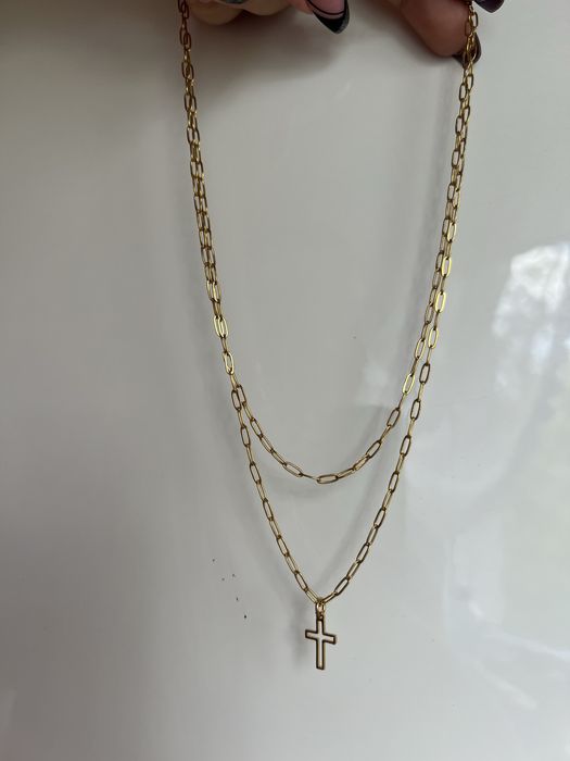 Naszyjnik podwojny stal chirurgiczna