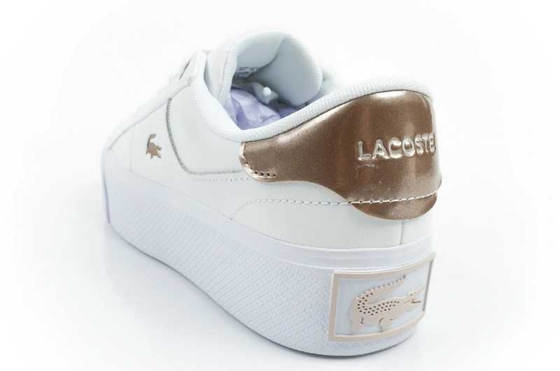 Lacoste buty sportowe trampki damskie Ziane Platform 126 białe modne