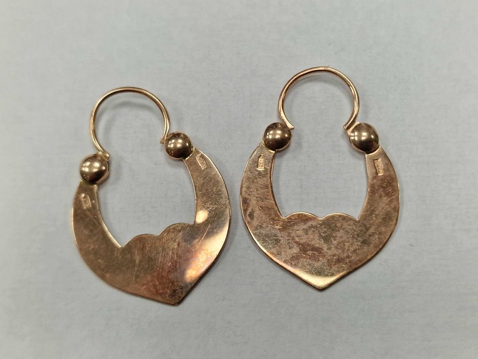 Złote kolczyki damskie/ 583/ 6.58 gram/ ZSRR/ lite/ od 1958 roku
