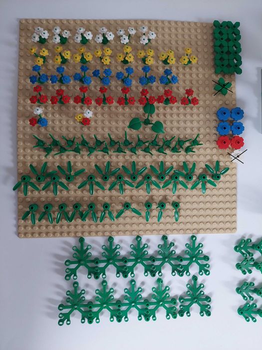 Lego drzewka rośliny choinki krzewy kwiaty - duży zestaw