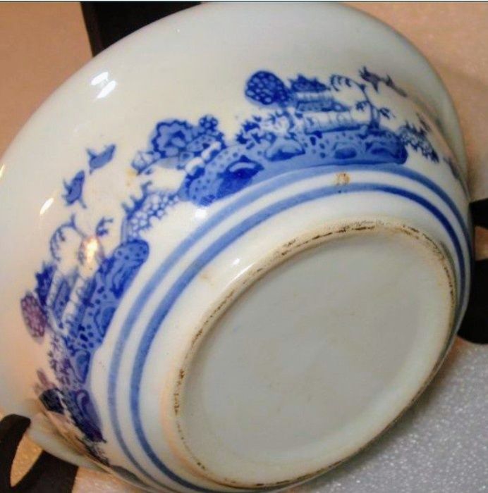 Antiga Taça Chinesa Azul e Branca