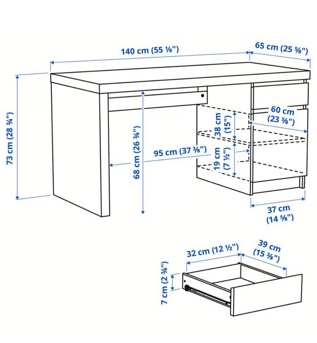 Secretária Malm IKEA