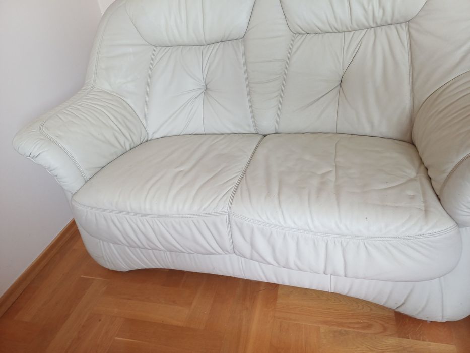 Komplet skórzany 3 i 2 osobowe kanapy