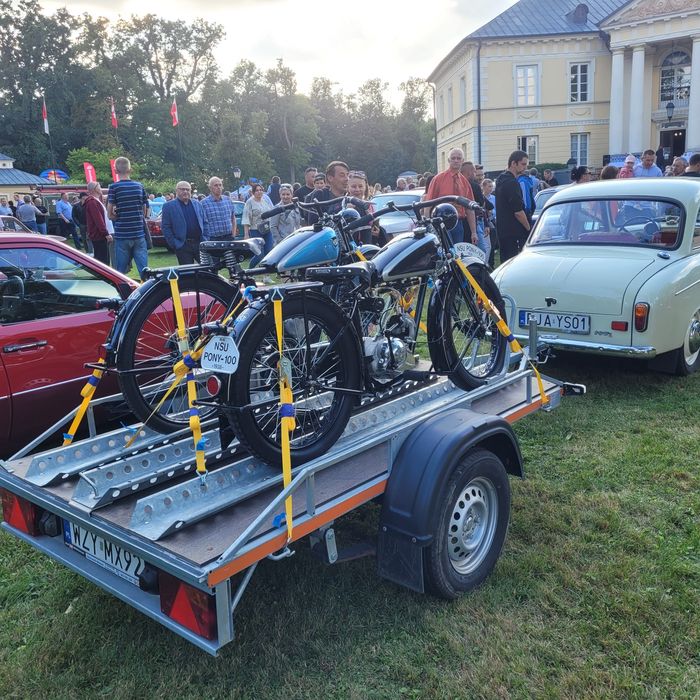 Wynajem Przyczepa motocyklowa przyczepka motor platforma