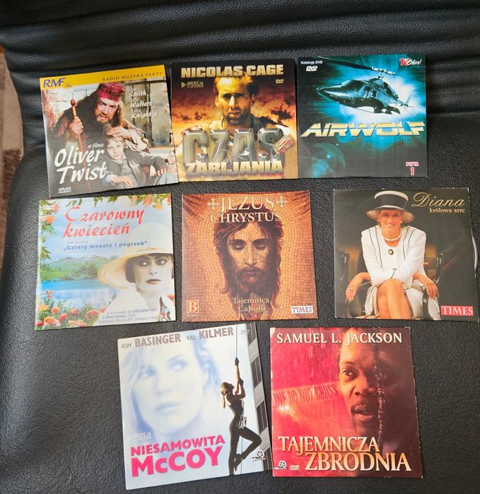 Zestaw 8 filmów dvd
