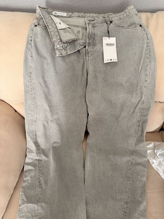 Джинси Zara, 44 розмір , ПОТ 45, ПОС 62. Сірі. Гарна посадка