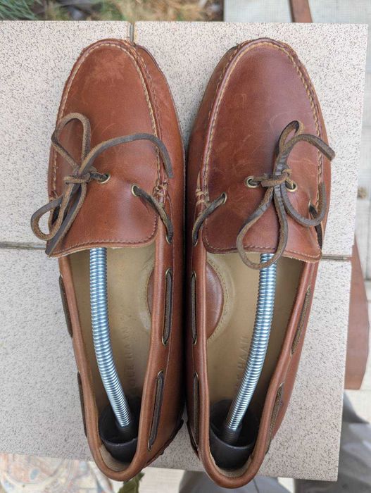 Чоловічі коричневі мокасини топсайдери Cole Haan