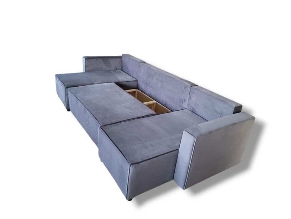 Narożnik rozkładany Rogówka kanapa z pojemnikiem Sofa funkcja spania E