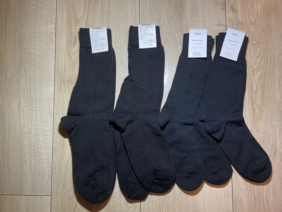 Komplet 4 par skarpet zimowe i letnie