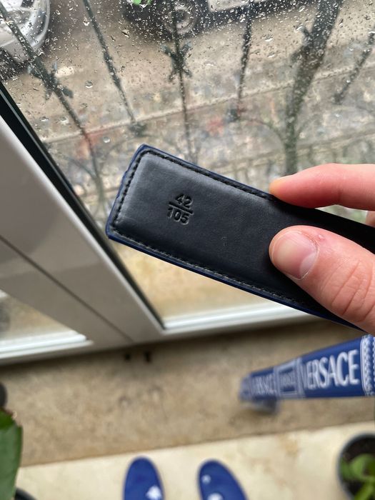 Cinto Azul com Cabeça da Medusa da Versace