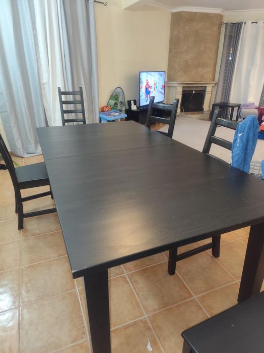 Mesa de jantar, 8 cadeiras
