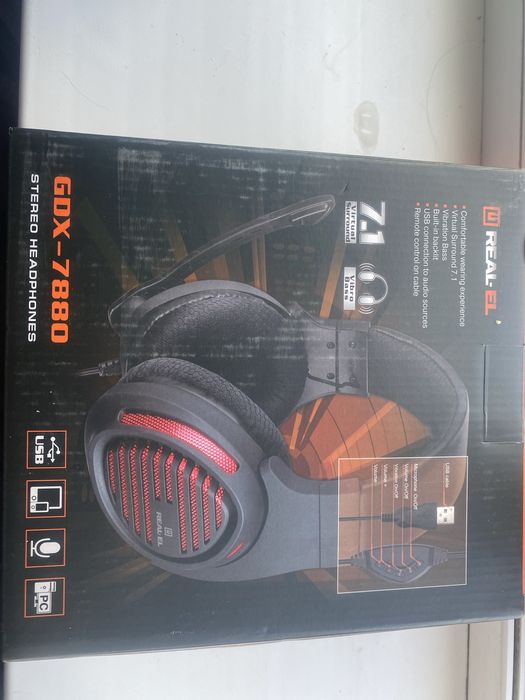 Навушники REAL-EL GDX-7880 ігрові 7.1 з мікрофоном USB