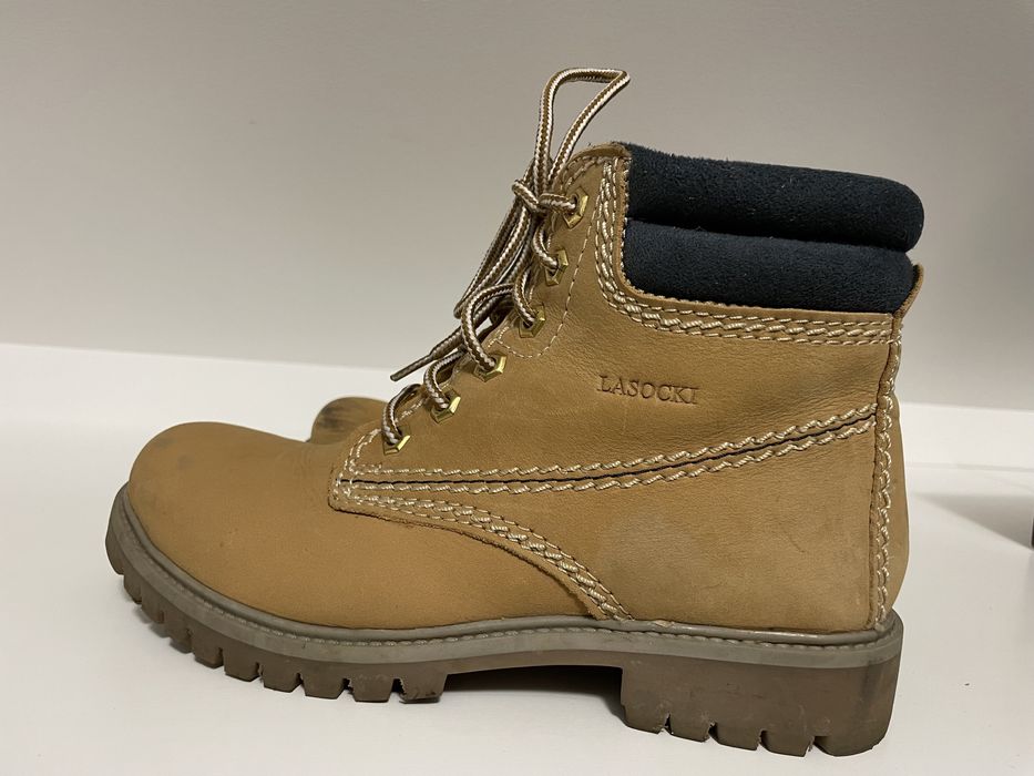 Trekking buty Lasocki skóra 38 karmel