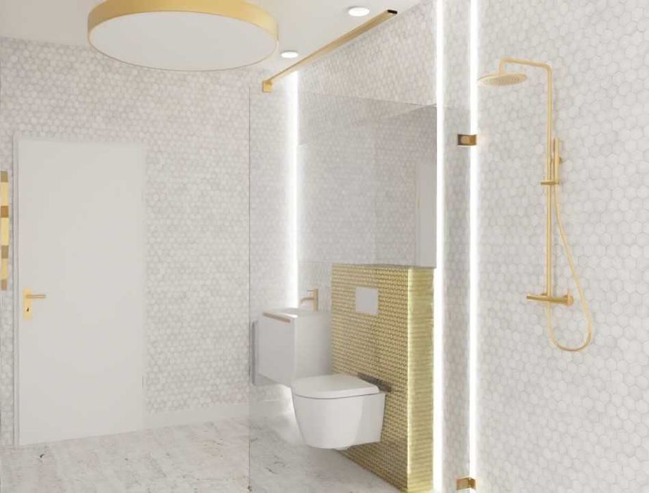 Szkło hartowane obudowa Geberit rozwiązanie bez fugowe dowolna grafika