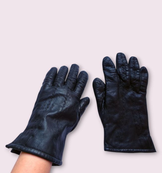 Luvas em Pele Genuína Pretas