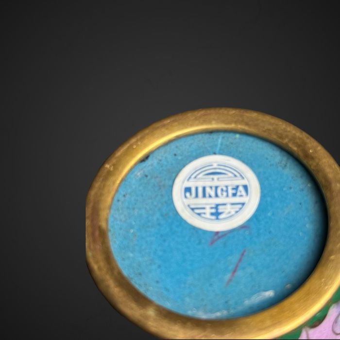 Wazon emalia cloisonne kwiaty styl azjatycki chiny B41/081705