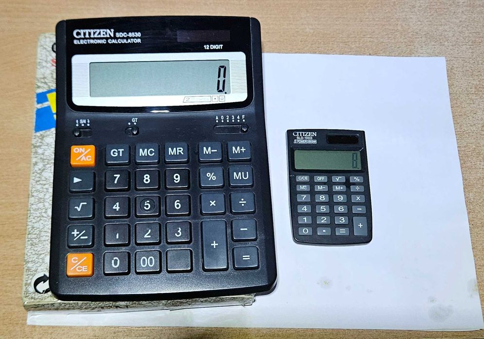 2 Калькулятора CITIZEN CDS 8530+sld100 -за 2шт