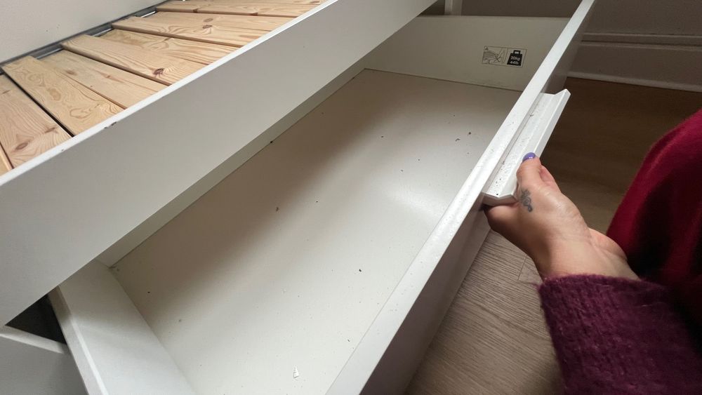 Cama de dia IKEA BRIMNES / cama extensível com 2 gavetas