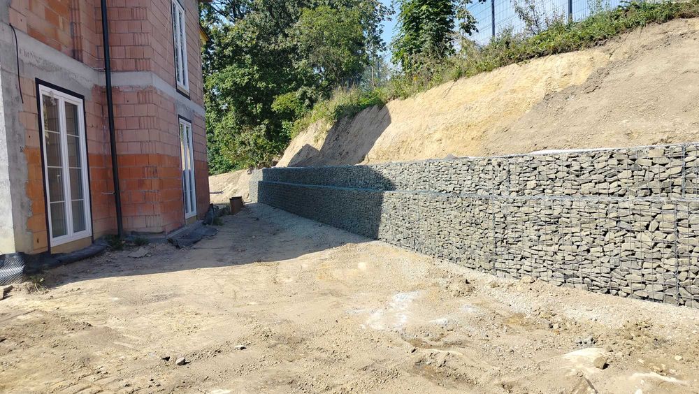 Gabiony, kosze siatkowo kamienne, ogrodzenia gabionowe