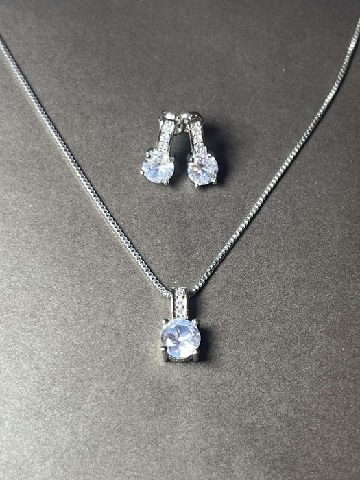 Набір срібло 925s ланцюжок сережки срібний серебро цепочка серьги