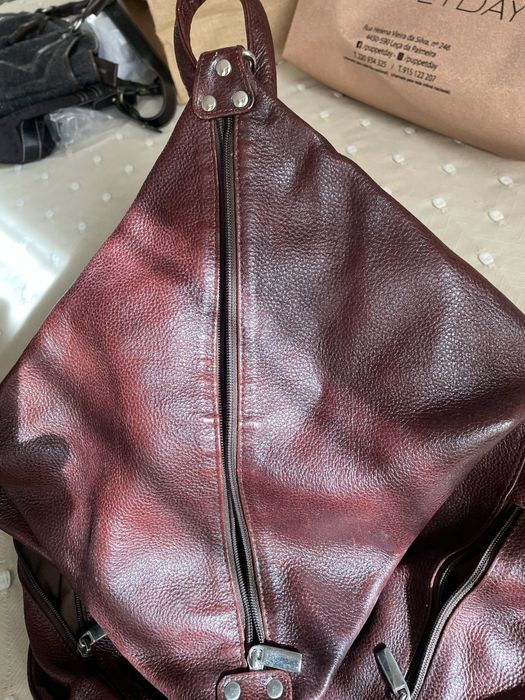 Saco mochila. Camel escuro.