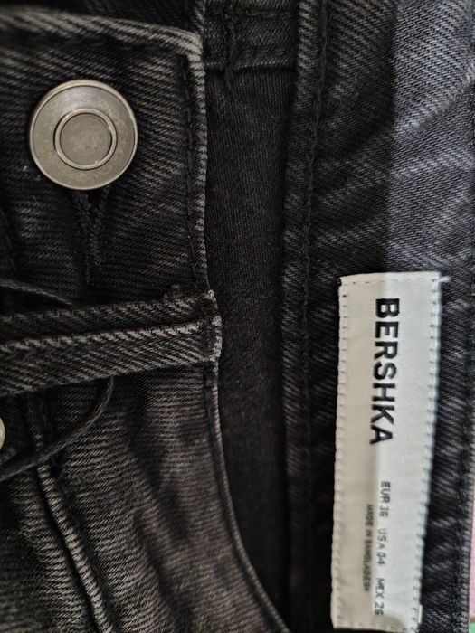 Spodnie jeansowe czarne,Bershka,r.S