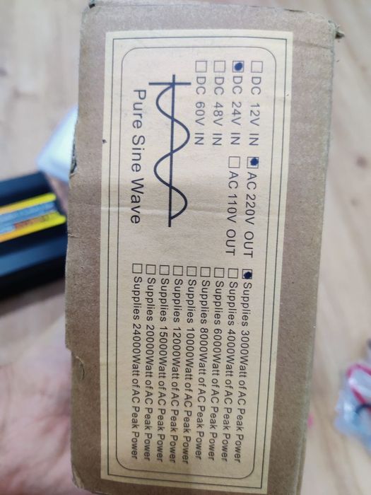 Інвертор 3000W. Чистий синус. 24V. 24 Вольт.