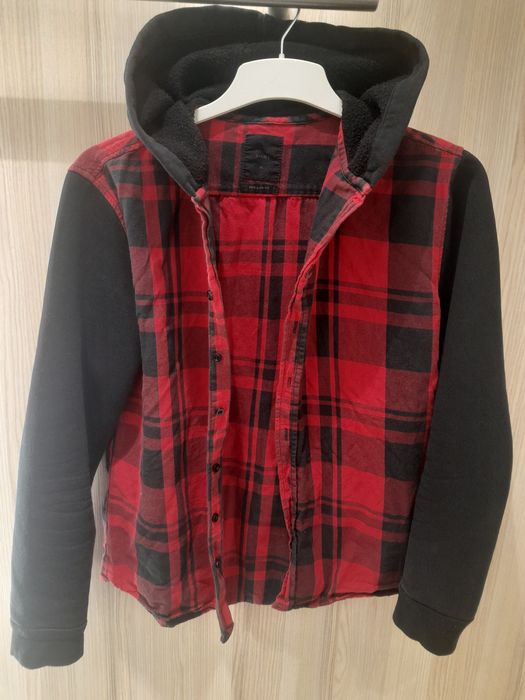 Чоловіча рубашка на флісі в клітинку