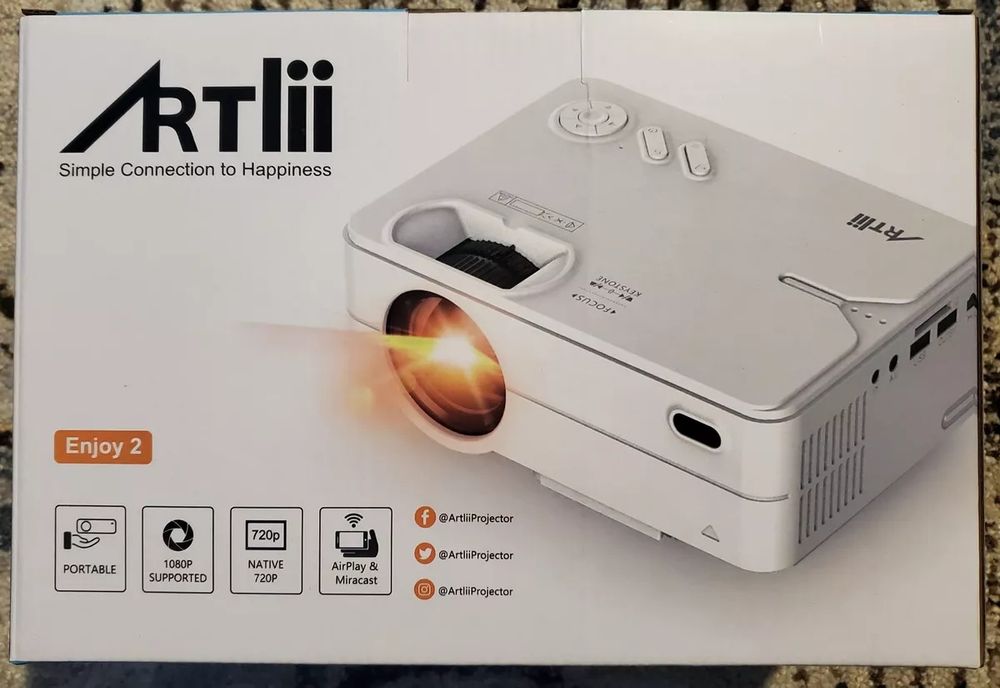 Artlii RD-813 Enjoy2 Projector with WiFi and Bluetooth- Mini Projector