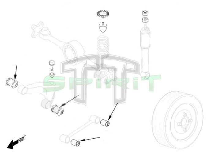 Kit casquilhos / sinoblocos reforçados poliuretano SUZUKI VITARA