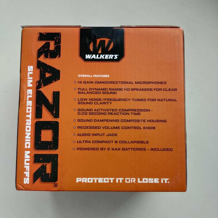 Активні наушники Walker's Razor Slim Ultra Low Profile + окуляри. USA