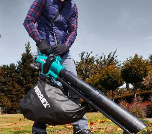 Аккумуляторный пылесос АКБ+зарядка/дуйчик для листьев FERREX 40 В