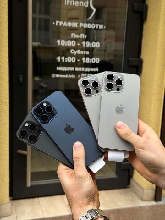 Used Iphone 15 pro max 512gb black, blue, white + 1 рік гарантії