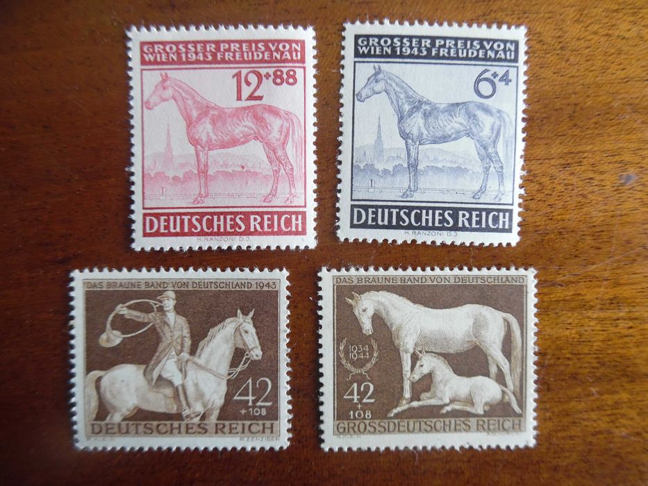 Selos Alemanha Nazi 1939/45-Série Cavalos de Guerra NOVOS