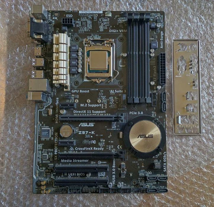 Материнка Asus Z97-K, сокет 1150.