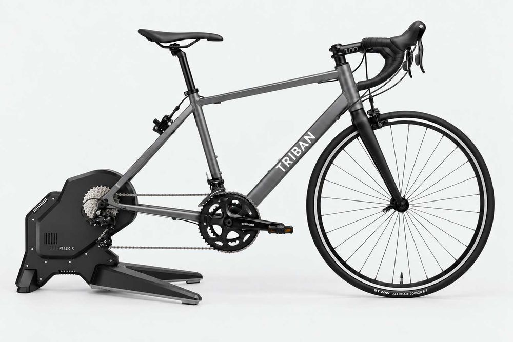 Triban RC 120 L + Tacx FLUX S Smart – GP5000, lemondka, świetny stan