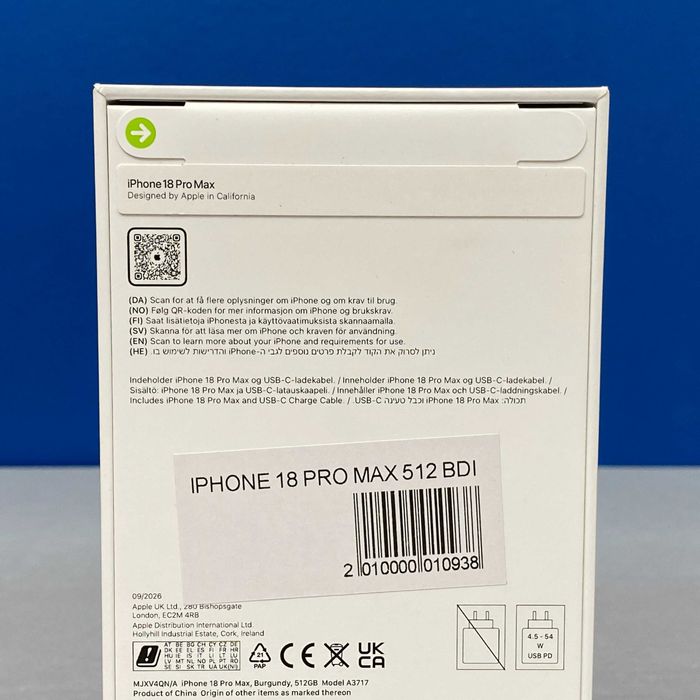 Apple iPhone 18 Pro Max 512GB | Burgundy | SELADO | 3 ANOS DE GARANTIA