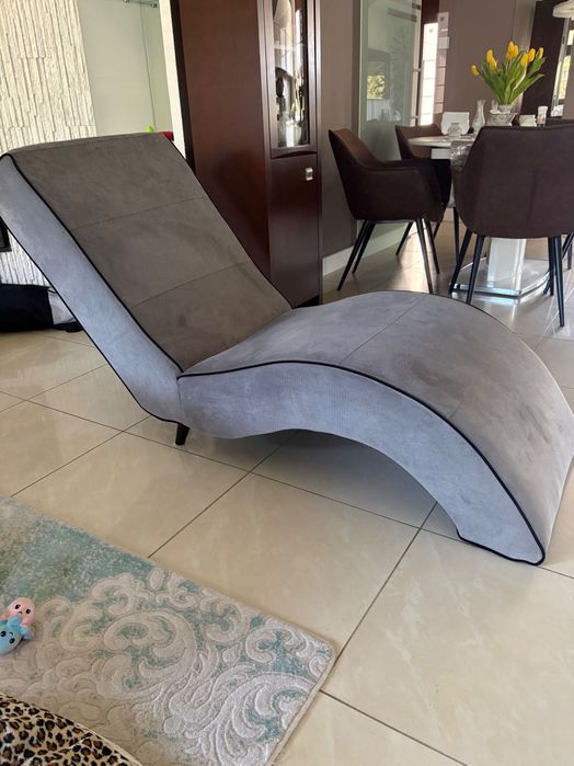 Shezlong szary, fotel, leżanka