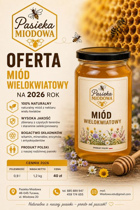 Pyłek pszczelich, miody, apiterapia