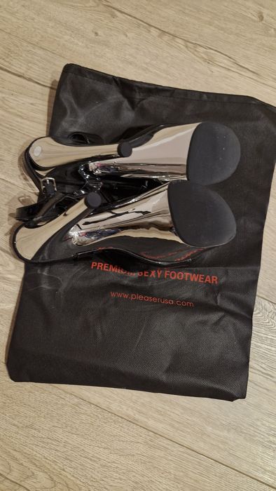 Pleaser ADORE-709 platformy pole dance, chrome, rozmiar 37