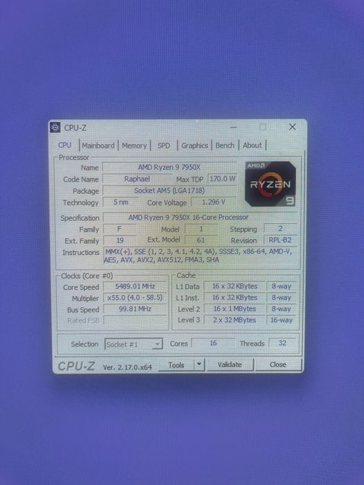 AMD Ryzen 9 7950x