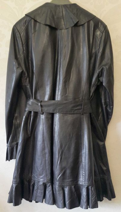 Натуральное кожаное плащ-платье. Дания.