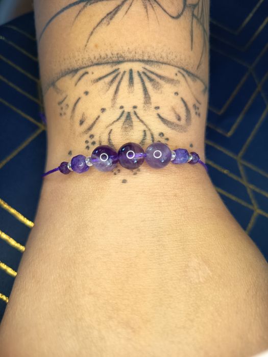 Bransoletka z ametystu – ręcznie robiona biżuteria z kamieni naturalny