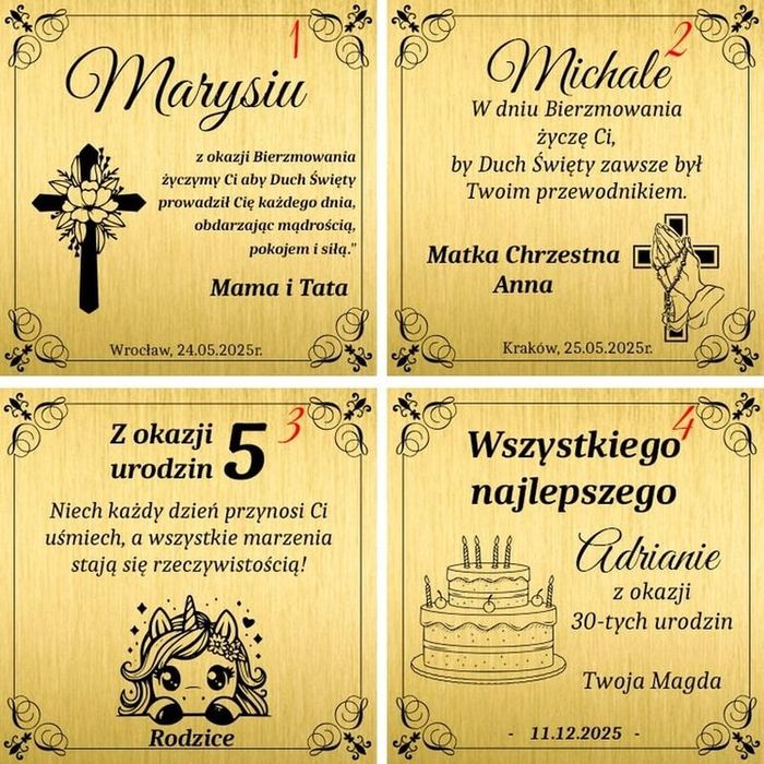 Złota Bransoletka Męska Z Grawerem, Bransoleta Pancerka, Stal Chirurgi